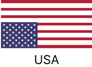 Flags representing countries served